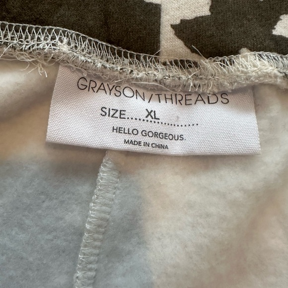 Grayson Threads Cow Print Wide-Leg Pull On Pants Womens Size XL - Picture 6 of 12